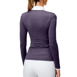 Equestrian stockholm FW25 Dark Violet White Fine Line Competition Top