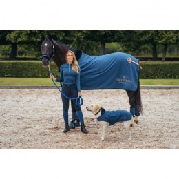Equestrian Stockholm FW'21 Monaco Blue fleece rug