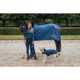 Equestrian Stockholm FW'21 Monaco Blue fleece rug