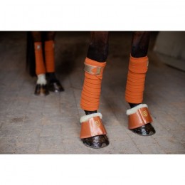 Equestrian Stockholm FW'21 Bronze Gold overreach boots
