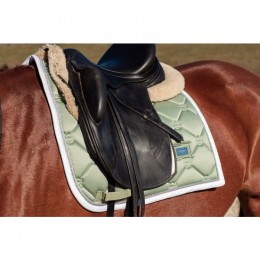 Equestrian Stockholm Pistachio White dressage saddlepad
