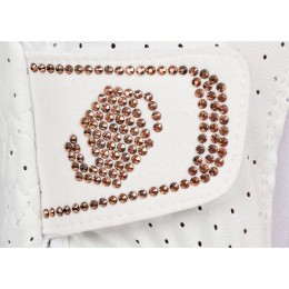 Samshield V-Skin Swarovski riding gloves white rose