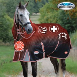 Weatherbeeta Comfitec Premier with Therapy-Tec Detach-A-Neck Lite Plus Black/Silver/Red