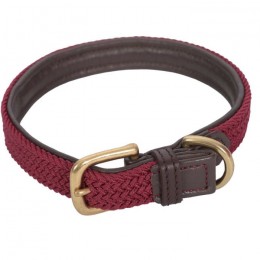 Weatherbeeta Leather Plaited Dog Collar