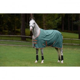 Weatherbeeta ComFiTec Tyro Standard Neck Lite 0g Plus Green/Burnt Orange/White