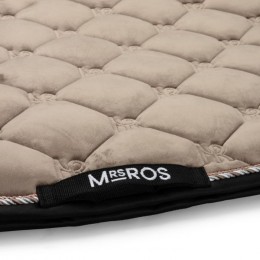 Mrs. Ros Charmer Dressage Saddlepad Blushing Taupe Velvet