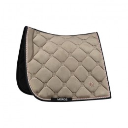 Mrs. Ros Charmer Dressage Saddlepad Blushing Taupe Velvet