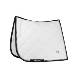 Mrs. Ros SS'24 Charmer Dressage Saddlepad Velvet Performance White