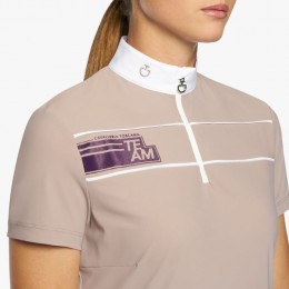 Cavalleria Toscana FW'22 CT Team Daytona S/S Zip Zip Competition Polo Women