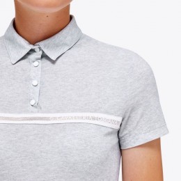 Cavalleria Toscana SS'23 Jersey Mesh S/S Button Up Training Polo Logo Tape Women