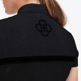 Cavalleria Toscana SS'23 Jersey Mesh S/S Button Up Training Polo Logo Tape Women