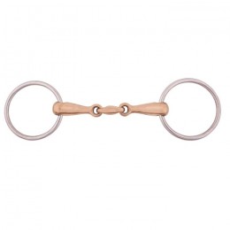 BR double jointed loose ring snaffle 18 mm Cuprion