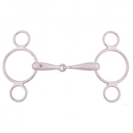 BR Single Jointed Three Ring Gag 18 mm