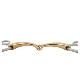 BR Single Jointed Three Ring Gag Soft Contact 12 mm Ø Centre Ring 70 mm