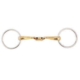 BR double jointed loose ring snaffle Soft Contact curved mouthpiece 16 mm