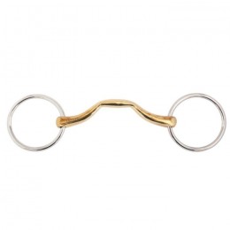 BR Mullen Mouth Loose Ring Snaffle Soft Contact 14 mm