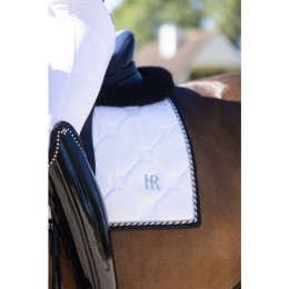 Mrs. Ros SS'24 Charmer Dressage Saddlepad Velvet Performance White