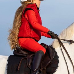 Mrs. Ros FW'23 Mini Ros Reversible Bodywarmer Stormy Cheeky Red