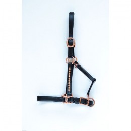 HB Showtime Rose Gold Leather Foal Halter