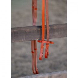HB Showtime soft leather reins with stops