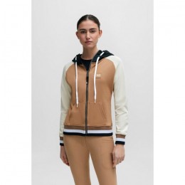 BOSS Equestrian SS'24 Signature Stripe Colour Block Zip Sweater Riva