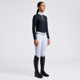 Cavalleria Toscana SS25 CT Jersey S/S Zip Competition Shirt Girls
