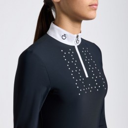 Cavalleria Toscana SS25 CT Jersey S/S Zip Competition Shirt Girls