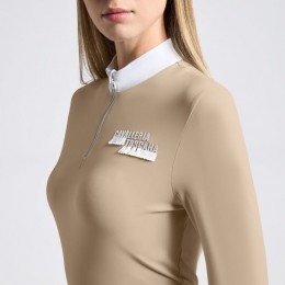 Cavalleria Toscana SS25 CT L/S Embroidery Logo Competition Shirt Women