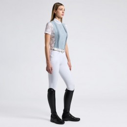 Cavalleria Toscana SS25 CT Perforated Jacquard and Jersey S/S Competition Shirt Women
