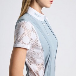 Cavalleria Toscana SS25 CT Perforated Jacquard and Jersey S/S Competition Shirt Women