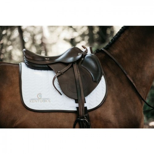 Kentucky Jumping Saddle Pad Fishbone Leather