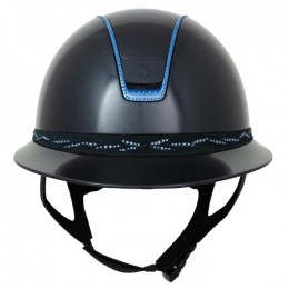 Samshield 2.0 Miss Shield Blue Glossy Flower Swarovski Frontalband Blue trim 300 Swarovski Mat Blue Blason