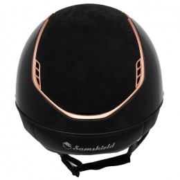 Samshield 2.0 Miss Shield Zwart Glossy Alcantara Top Crystal Fabric Rose Blason Frontalband