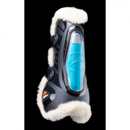 eQuick eShock tendon boots Fluffy velcro Front