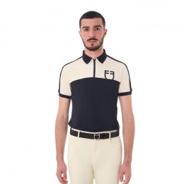 Equestro SS25 Men's Training Polo Bicolor