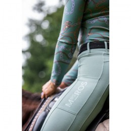 Mrs. Ros SS25 Silhouette Riding Tights Green Lavender Fields