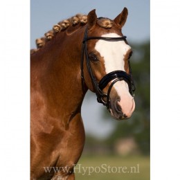 Premiera ''Monaco'' Black padded bridle with patent leather noseband