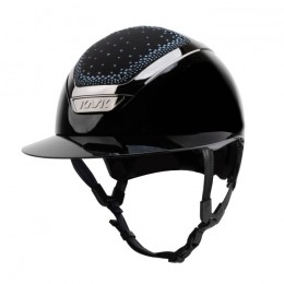 Kask Star Lady Pure Shine Chrome 2.0 Black Crystals In-Out Blue Montana