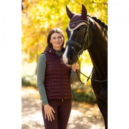 LeMieux AW25 Rose Puffer Bodywarmer with Hood Damson