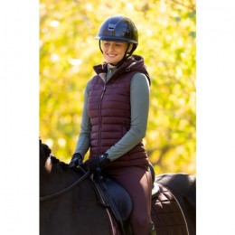 LeMieux AW25 Rose Puffer Bodywarmer with Hood Damson