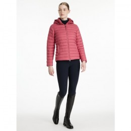 LeMieux AW25 Rose Puffer Jacket with Hood Cranberry