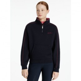 LeMieux AW25 Young Rider Kate Quarter Zip Sweat Navy/Cranberry