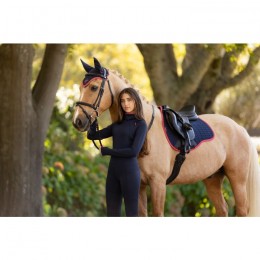 LeMieux AW25 Suede GP Saddle Pad Navy/Cranberry