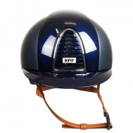 Kep Italia Cromo 2.0 blue textile double polish cognac strap silver frame