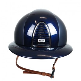 Kep Italia Cromo 2.0 blue textile double polish polo cognac strap silver frame