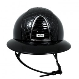 KEP Italia Cromo 2.0 black polish polo cocco front silver frame