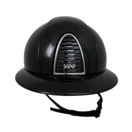 KEP Italia Cromo 2.0 Shine Black Polo Visor Swarovski Logo