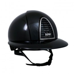 KEP Italia Cromo 2.0 Shine Black Polo Visor Swarovski Logo