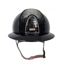 Kep Italia Cromo 2.0 Diamond Black Polo Shaded Rose Bold Swarovski Frame Logo Ciprica Chinstrap