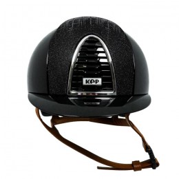 KEP Italia Cromo 2.0 Polish black galassia front cognac strap silver frame